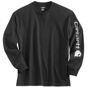 Carhartt Men's Loose Fit Heavyweight Long Sleeve Logo Graphic Work T-Shirt - K231-CHR - 1 of 4