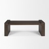 HomeRoots 48" Dark Brown Solid Wood Sled Coffee Table - 4 of 4