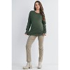 Hello Miz Women's Crew Neck Side Zip Maternity Nursing Pullover Top - 4 of 4