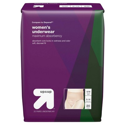 Women's Underwear for Adult Incontinence Care Maximum Absorbency  Small/Medium - up & up™
