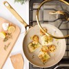 Bloomhouse 15 Piece Pots and Pans Heavy Duty Aluminum Premium PFA Free Ceramic Nonstick Dutch Oven Pot with Lid - Linen White with Gold Handle - 4 of 4