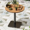 Lirago Wood Look Outdoor Dining Set Plastic Durable Rustproof Easy Clean Patio Table 27.7x30.1in 26lbs Lawn Deck Backyard Poolside Furniture - 2 of 4