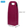 Unique Bargains Foldable Reusable PU Leather 2 Bottle Wine Gift Bag for Picnic Party 2 Pcs - 2 of 3
