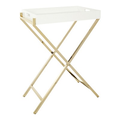 White And Gold Folding Cocktail Tray Sugar Paper Target