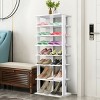 Costway Patented Wooden Shoes Storage Stand 7 Tiers Big Shoe Rack Organizer Multi-Shoe Rack - 4 of 4