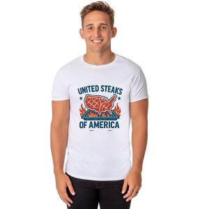 Men's United Steaks of America Patriotic Funny T-Shirt - 1 of 4