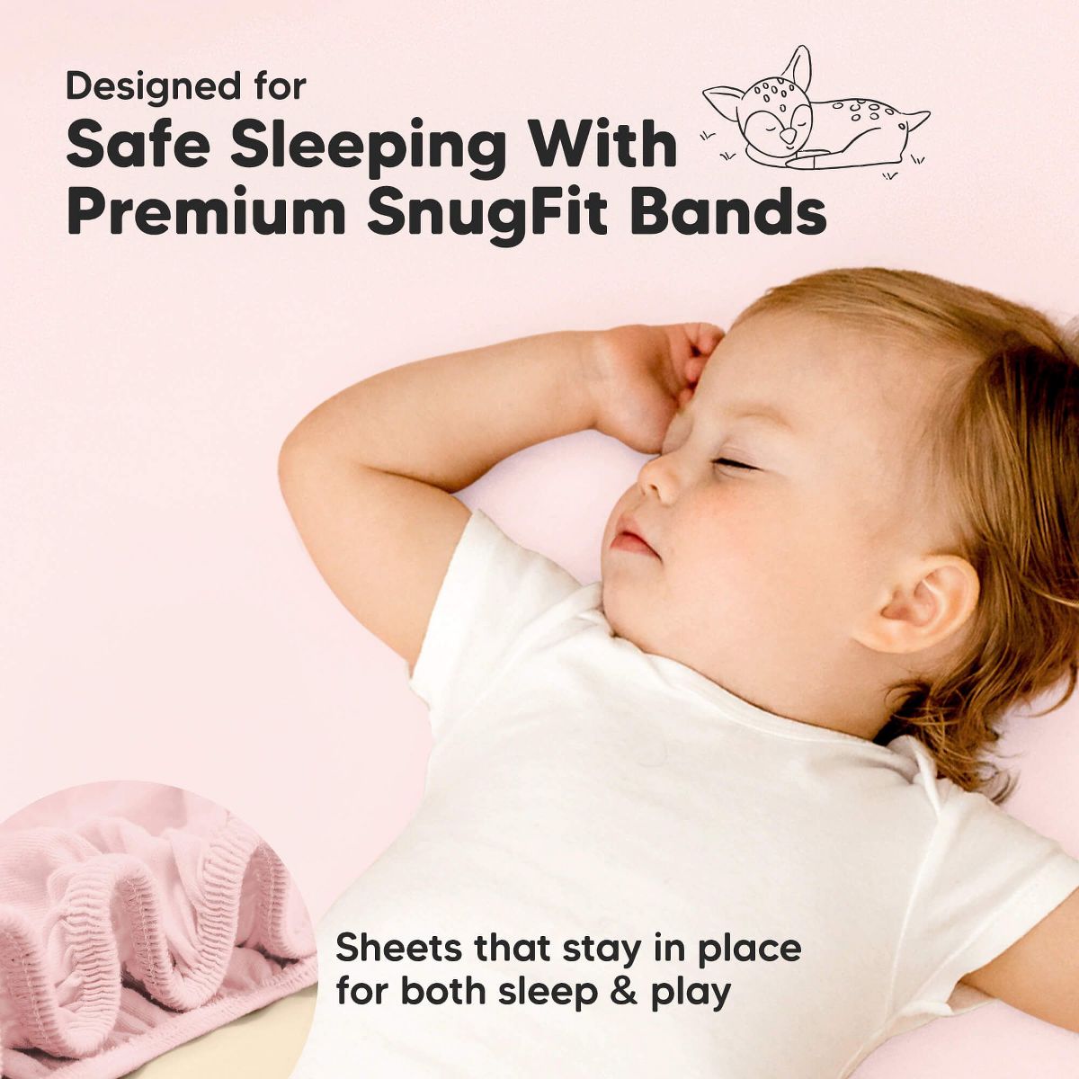 KeaBabies 2-Pack Isla Mini Crib Sheets, Pack and Play Sheets Fitted, Pack N Play Sheets, 38x26 Fitted Crib Sheet - thumbnail 5