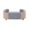 Multipet Scandinavian Style Elevated Dog Bed Pet Sofa with Solid Wood legs and Bent Wood Back, Velvet Cushion - 2 of 4