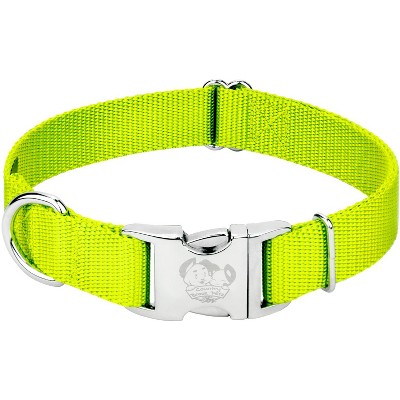 Country Brook Petz Premium Nylon Dog Collar with Metal Buckle for Small Medium Large Breeds - Vibrant 30+ Color Selection