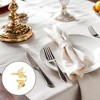 Unique Bargains Napkin Rings Double Hollow Butterflies Stainless Steel Gold Tone 1 Pc - 2 of 3