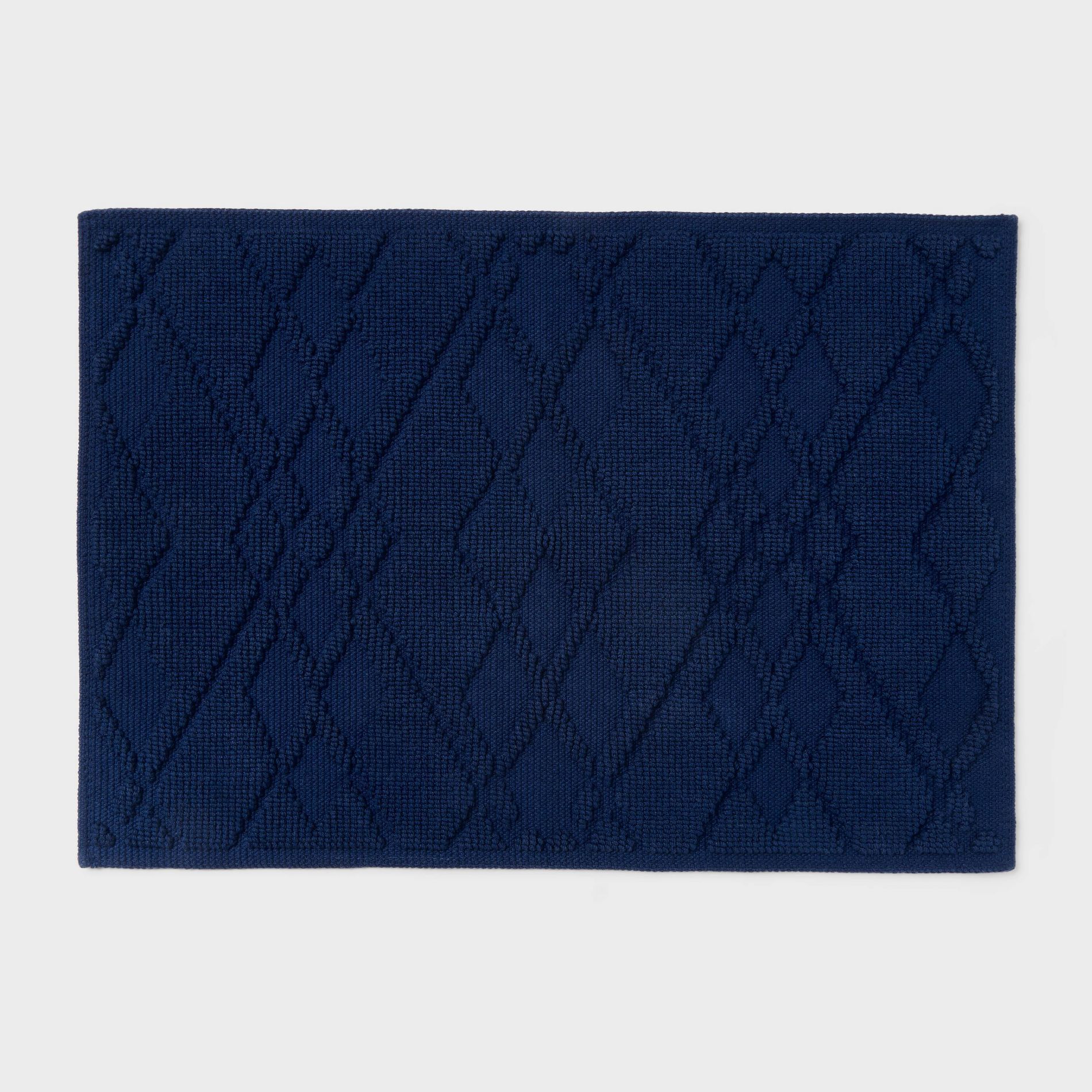 17'x24" Argyle Dorm Bath Rug Blue - Room Essentials™
