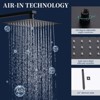 PAGED Shower Faucet Set Wall Mounted Rain Shower Head with 10" Rainfall Shower Head and Handheld Shower Faucet for Bathroom, Restroom - 3 of 4