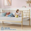 Twin daybed with Trundle, Metal Daybed and Trundle Set, Day Bed Sofa Bed Frame with Steel Slat Support, Multifunctional Daybed Frame for Bedroom - 2 of 4