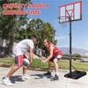 YONWAY Basketball Hoop 5.73-10FT Height Adjustable Portable Basketball Goal for Indoor Outdoor Basketball Stand 44in Backboard with Wheels - 2 of 4