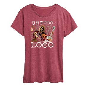 Women's Disney Un Poco Loco Short Sleeve Graphic T-Shirt - Heather Burgundy - 1X - 1 of 4