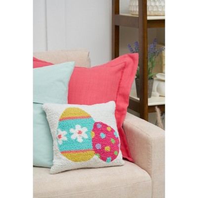 C&F Home Easter Eggs Hooked Pillow - Thumbnail 4