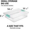 Plastic Storage Containers ((Large - 14 X 11.5 X 3)) - 2 of 4