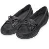 Collections Etc Stylish Faux Suede Fringe Detail Women's Loafers - 3 of 4