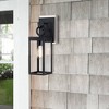 1-Light Outdoor Matte Black Wall Lantern Light (2-Pack) - 2 of 4
