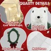 Karl Home 39 in.Pre-lit 3D Rudolph Hanging Wreath for Front Door Window Indoor Outdoor Xmas Decor Lighted Holiday Displays - 2 of 4