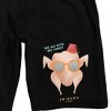 Friends TV The One With The Turkey Men's Black Sleep Pajama Shorts - 2 of 4