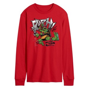 Men's - Teenage Mutant Ninja Turtles - Raphael Going In Loud Long Sleeve Graphic T-Shirt - 1 of 3
