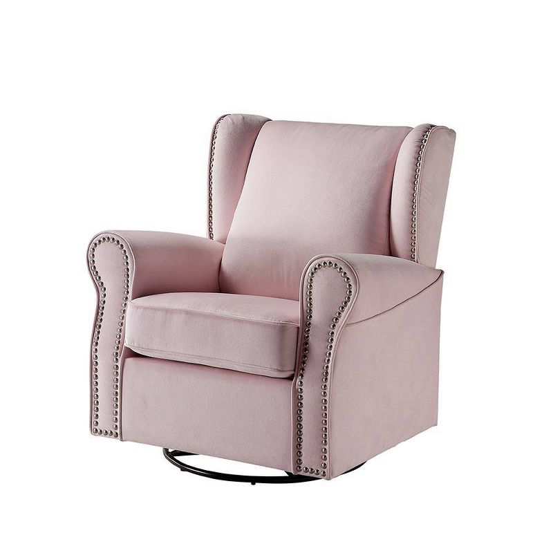 Tamaki 35&#34; Accent Chairs Pink Fabric - Acme Furniture, 4 of 11