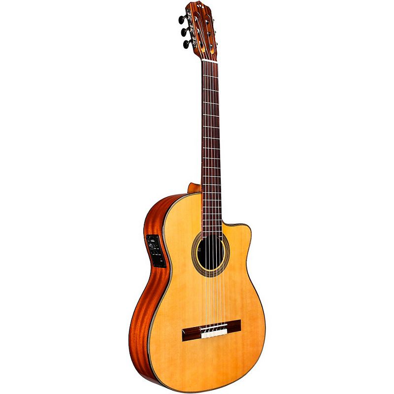 Cordoba 12 Natural Cedar Top Classical Acoustic-Electric Guitar Natural, 3 of 6