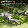 Arceso Chaise Lounge Chair Outdoor with Adjustable Backrest, Wheels for Backyard, Poolside - 3 of 4