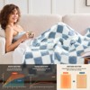 Heated Blanket Electric Throw, Heating Throw with 10 Heats Levels/8 Hours Auto Off, Blue Plaid Flannel Blanket Winter Warmer for Adults - 4 of 4