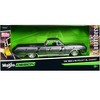 1965 Chevrolet El Camino Lowrider Black Metallic with Silver Graphics "Lowriders" Series 1/25 Diecast Model Car by Maisto - 3 of 3