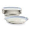 Gibson Blue Rim 8.25 Inch 6 Piece Stoneware Salad Plate Set in Blue - 2 of 4