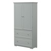 TiramisuBest Storage Cabinet with 2 Doors and 4 Drawers for Bathroom, Office, Adjustable Shelf, MDF Board with Painted Finish, Black - 4 of 4