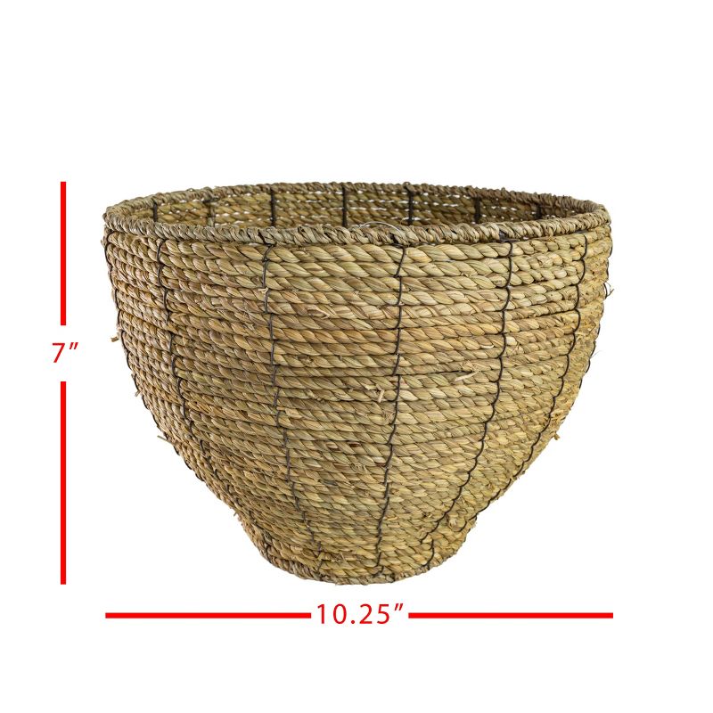 Small Dry Basket Planter Seagrass & Metal - Foreside Home & Garden, 5 of 7