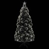 vidaXL 7 ft Artificial Christmas Tree with Stand/LED Lights - Green Fiberglass Steel - Indoor/Outdoor Use - Power Economical – Reusable - 3 of 4