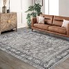 Area Rug Washable Rug Vintage Traditional Mat Distressed Foldable - 3 of 4