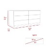 Sapphtopaz Double Dresser for Bedroom Modern Drawer Organizer with Black Metal Pulls Storage Cabinet for Kids Room, Living Room - 4 of 4