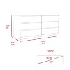 NicBex 6 Drawer Double Dresser for Bedroom,Modern Style Drawers with Free Pulls,Dressers for Kids Room,Living Room,Entry and Hallway - image 3 of 4