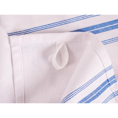 Blue Striped Cotton Kitchen Towels Set of 12