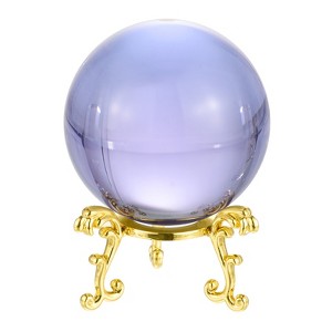 Unique Bargains Home Office Decorative Crystal Ball with Gift Box and Metal Stand - 1 of 4