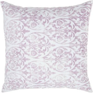 Life Styles Faded Damask Oversize Square Throw Pillow Lavender - Nourison, Purple