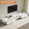 JVNOXK-Modern Stainless Steel TV Console with Drawers Expandable Storage & Entertainment Center - 3 of 4