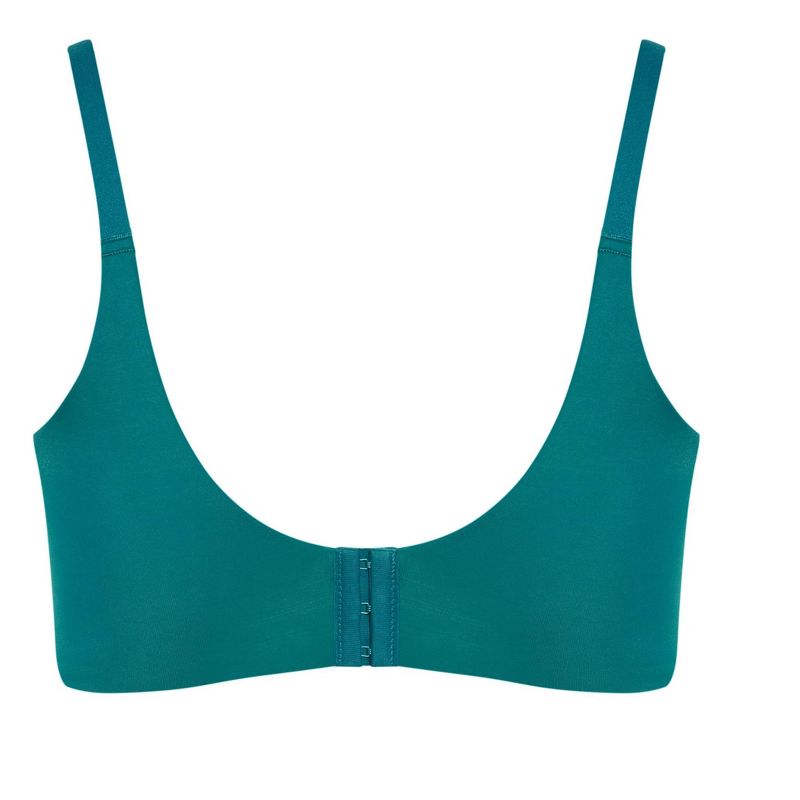 Women's Plus Size Fashion Smooth Back Bra - deep teal | AVENUE, 5 of 5