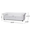 Traditional Chesterfield Style 3-Seater Sofa with Deep Tufting & Plush Upholstery for Living Room - 4 of 4