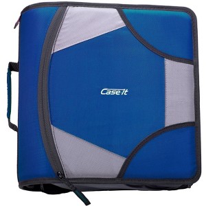 Case-it The King Sized Zip Tab Zipper Binder - 4 Inch D-Rings - 5 Subject File Folder - Multiple Pockets - 800 Sheet Capacity - 1 of 3
