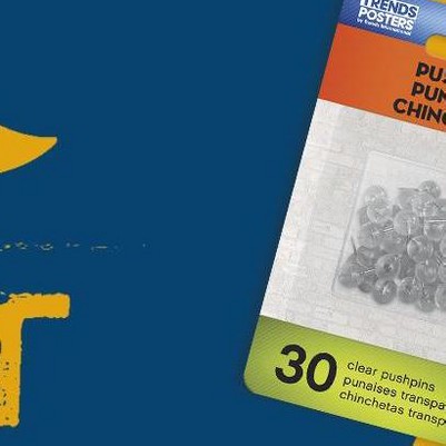 clear push pins bundle