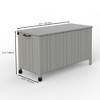 150 Gallon Storage Deck Box, Indoor Outdoor Storage Box, Waterproof Wicker, with Handle and 2 Wheels, for Cushions, Garden Tools and Pool Supplies - 2 of 4