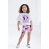 Disney Junior Girls Cropped Boxy T-Shirt and Bike Shorts Outfit Set Toddler - 2 of 4
