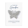 Anna-Kaci Clear Silver Butterfly Crystal Rhinestone Brooch Pin with Family or Friend Gift Message Card & Envelope Jewelry Gifts - 2 of 4