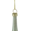 Northlight 5.5" Silver Glitter Teardrop Ball Glass Christmas Ornament - 4 of 4